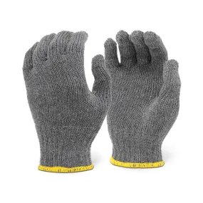 12 Pairs - Economy Gray String Knit Glove