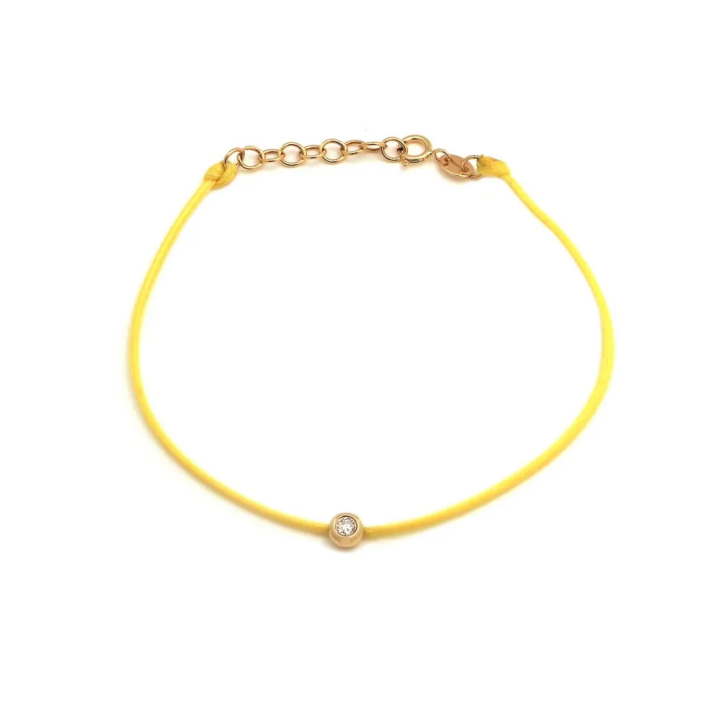 14k Diamond Threaded Bracelet