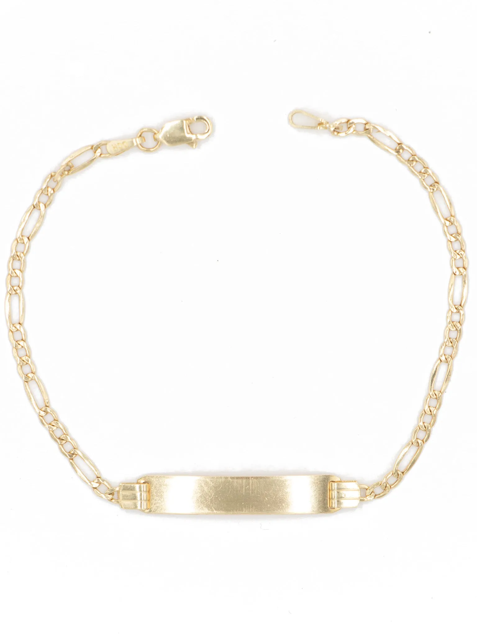 14K Gold Figaro ID Bracelet