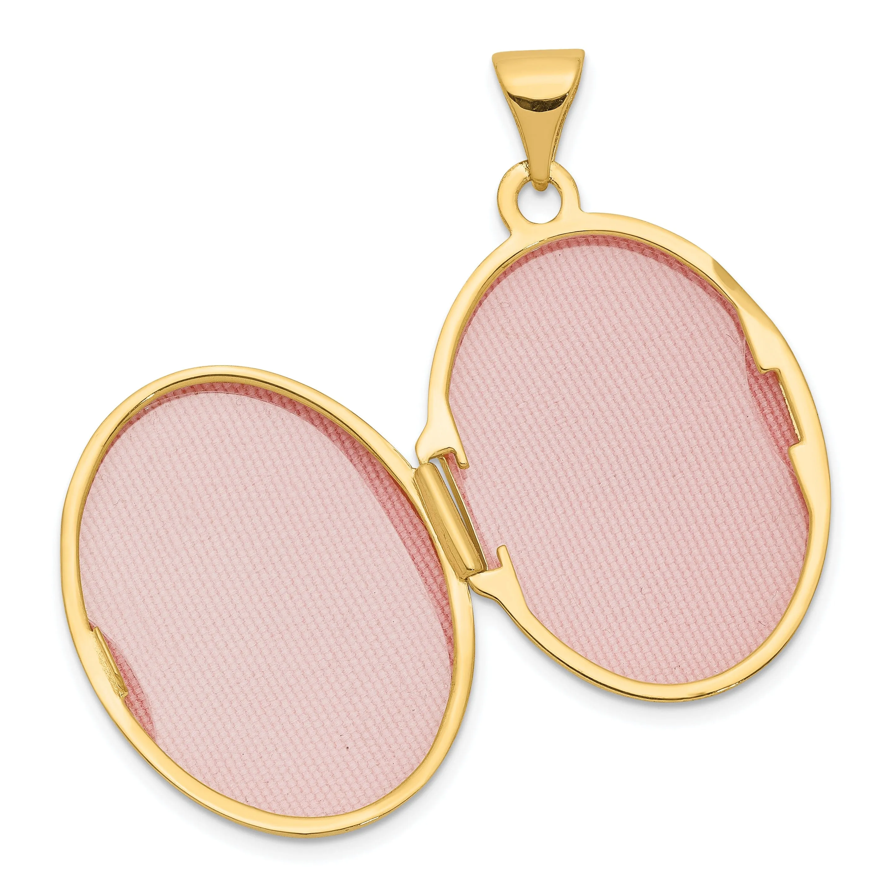 14k Two-tone Gold Oval Guardian Angel Locket