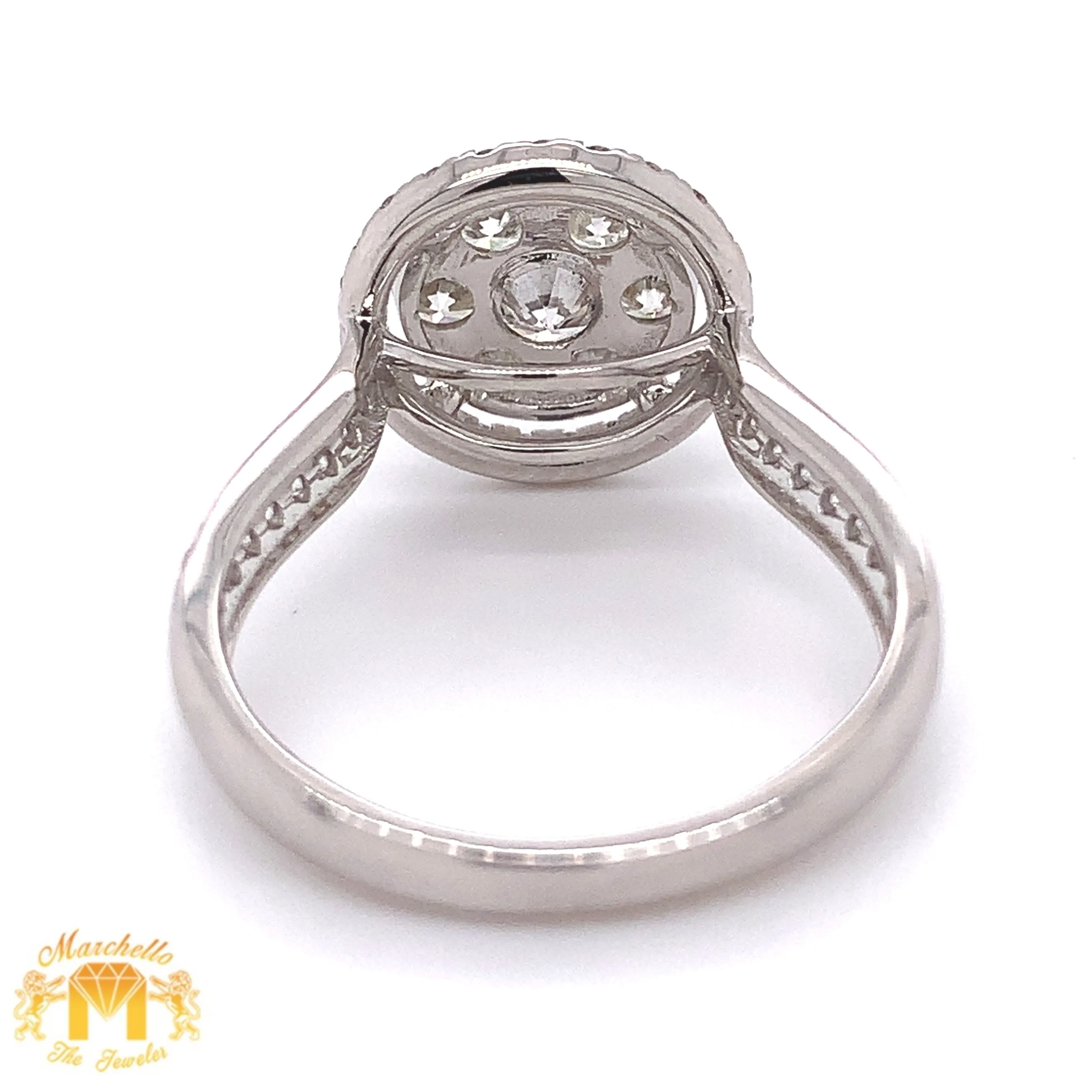 14k White Gold 2-piece Wedding Diamond Rings Set