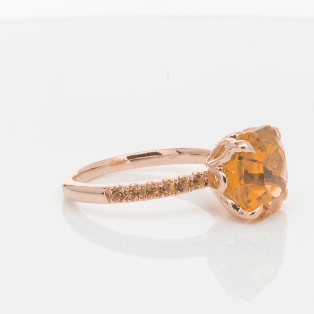 18ct Rose Gold Citrine Octavus Ring