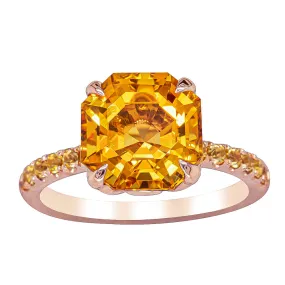 18ct Rose Gold Citrine Octavus Ring