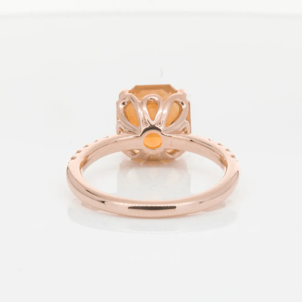 18ct Rose Gold Citrine Octavus Ring