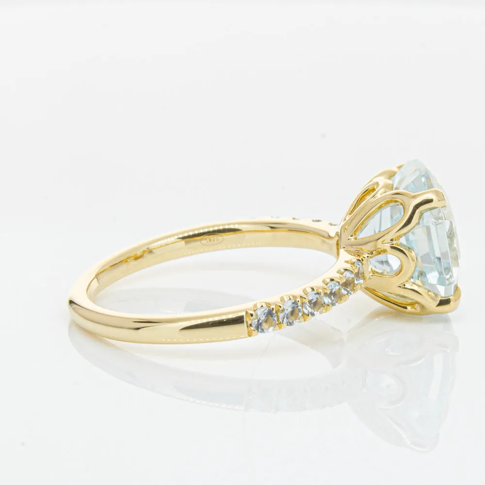 18ct Yellow Gold Aquamarine Octavus Ring
