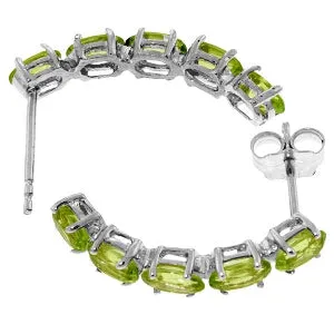 2.5 Carat 14K Solid White Gold Earrings Natural Peridot