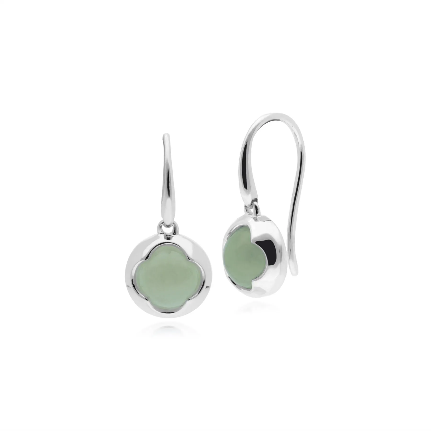 925er Sterlingsilber Jade Fallen/ Lang Ohrringe