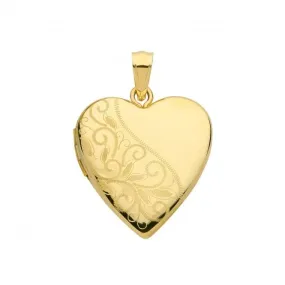 9ct Yellow Gold Heart Locket PN1101