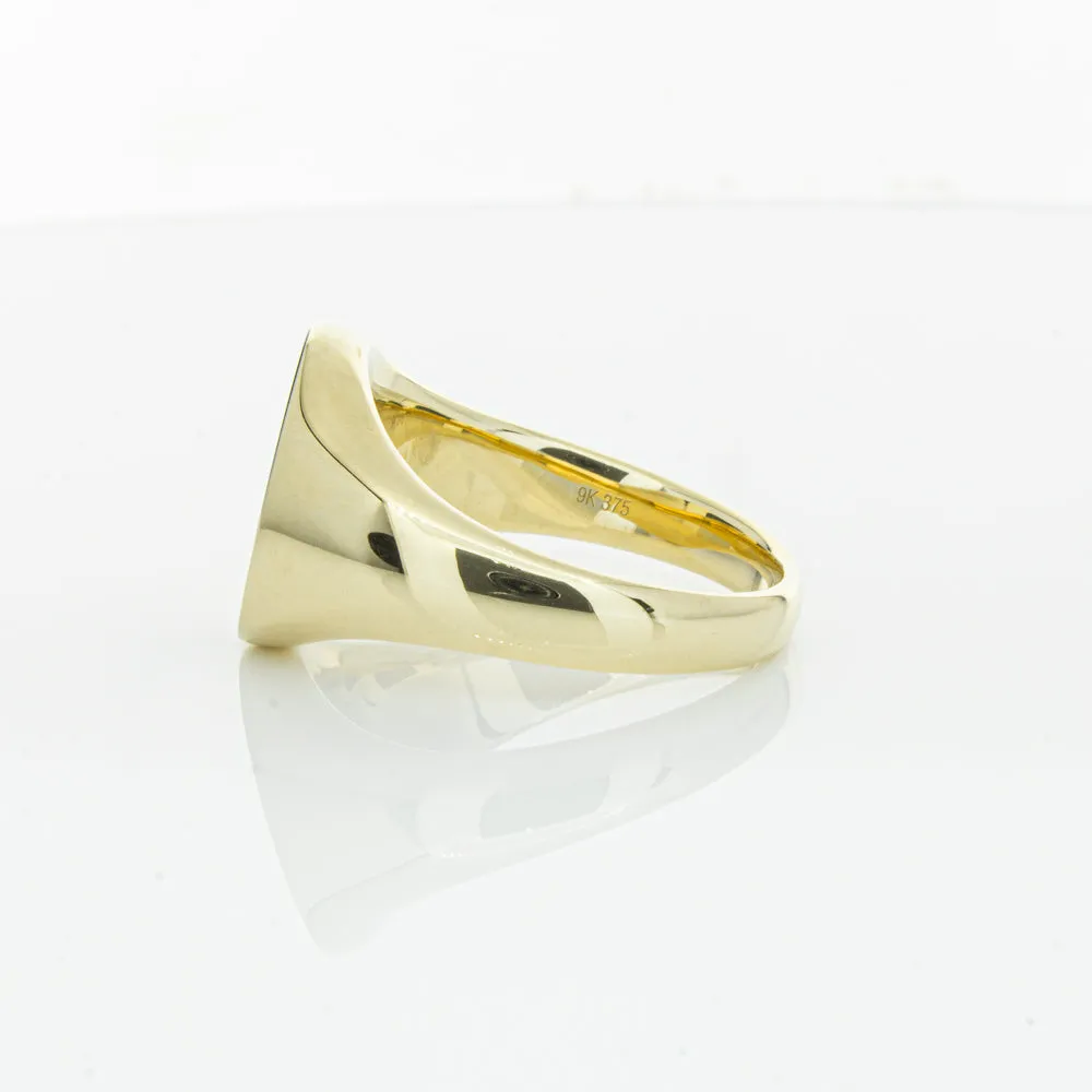 9ct Yellow Gold Oval Onyx Signet Ring