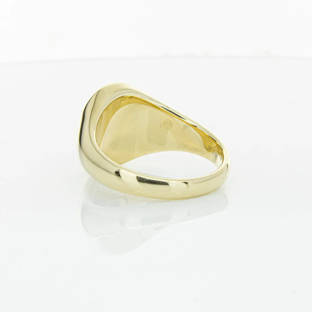 9ct Yellow Gold Oval Onyx Signet Ring