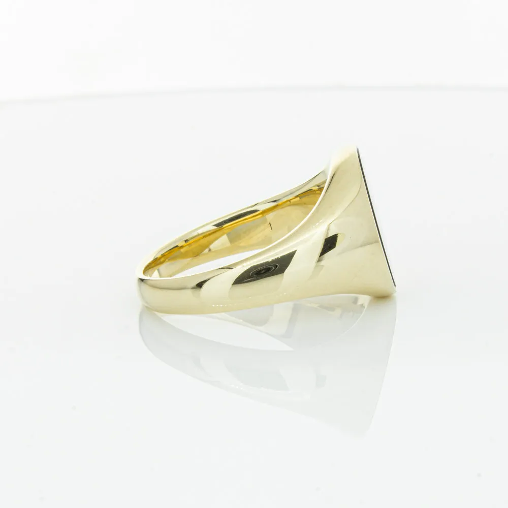 9ct Yellow Gold Oval Onyx Signet Ring