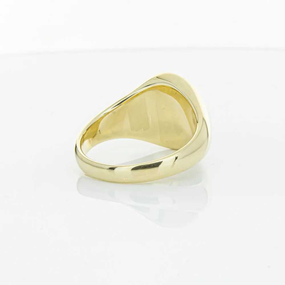 9ct Yellow Gold Oval Onyx Signet Ring