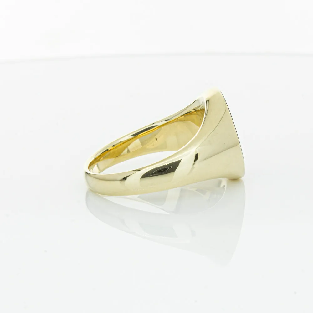 9ct Yellow Gold Oval Onyx Signet Ring