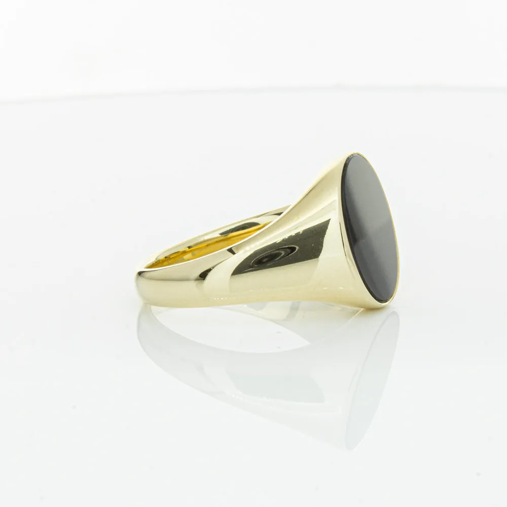 9ct Yellow Gold Oval Onyx Signet Ring