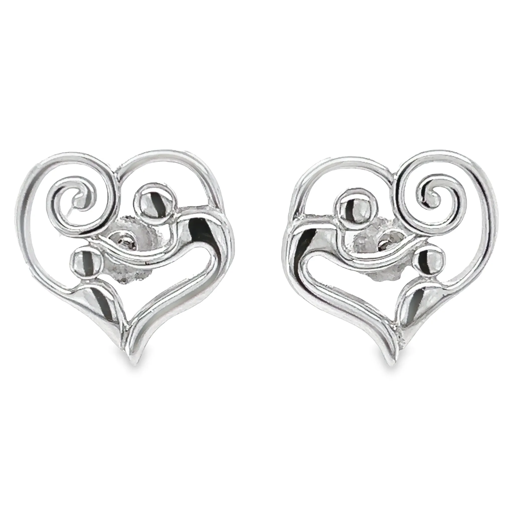 A775 Heart Post Earrings