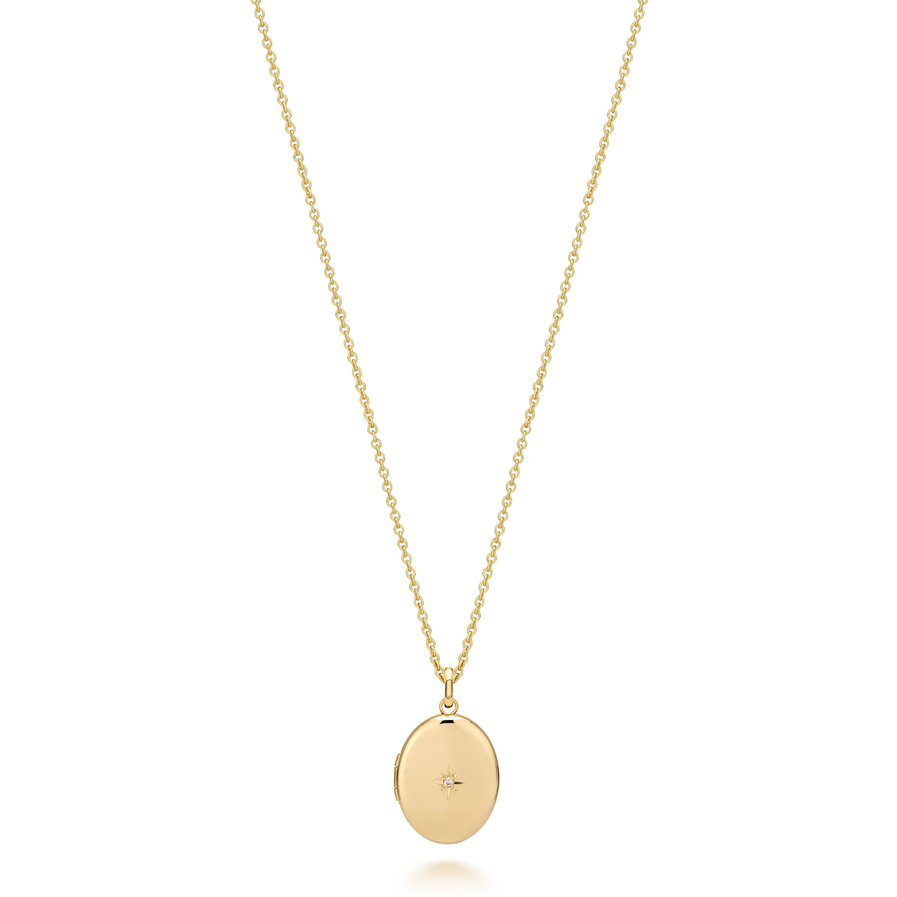 ALANA SMALL OVAL DIAMOND LOCKET