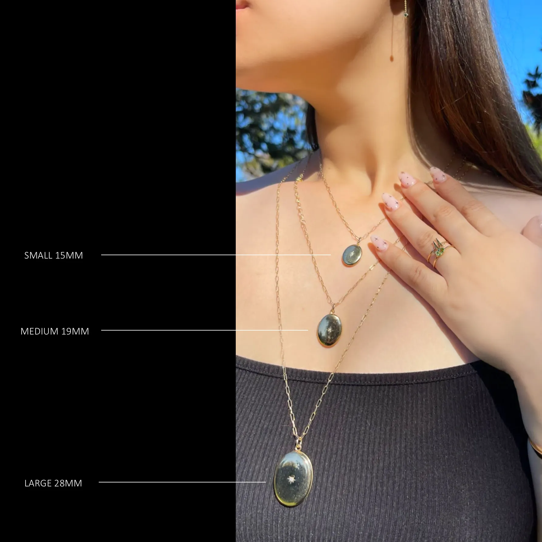 ALANA SMALL OVAL DIAMOND LOCKET