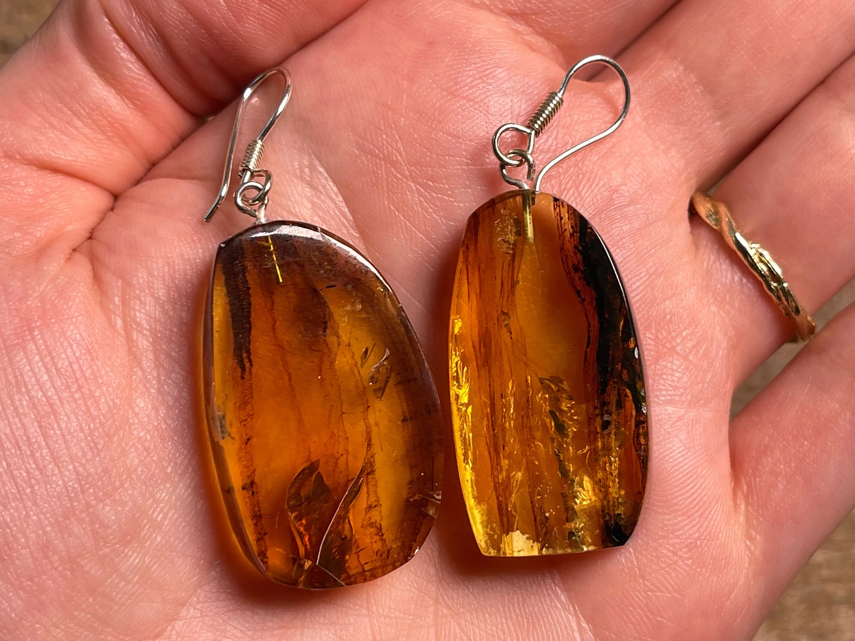 AMBER Crystal Earrings - Statement Earrings, Dangle Earrings, Handmade Jewelry, Healing Crystals and Stones, 48424