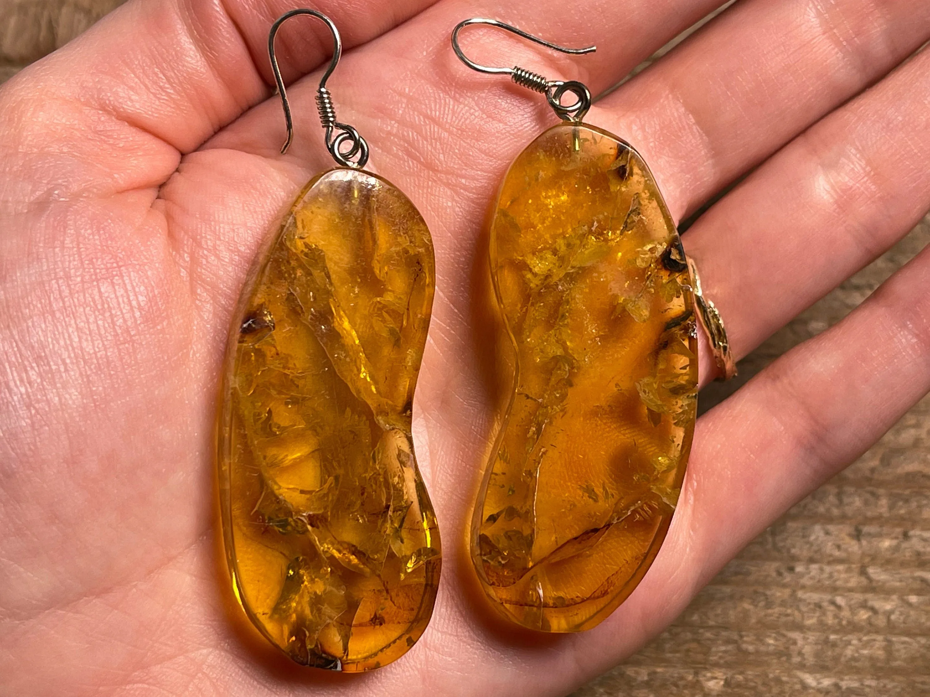 AMBER Crystal Earrings - Statement Earrings, Dangle Earrings, Handmade Jewelry, Healing Crystals and Stones, 48429