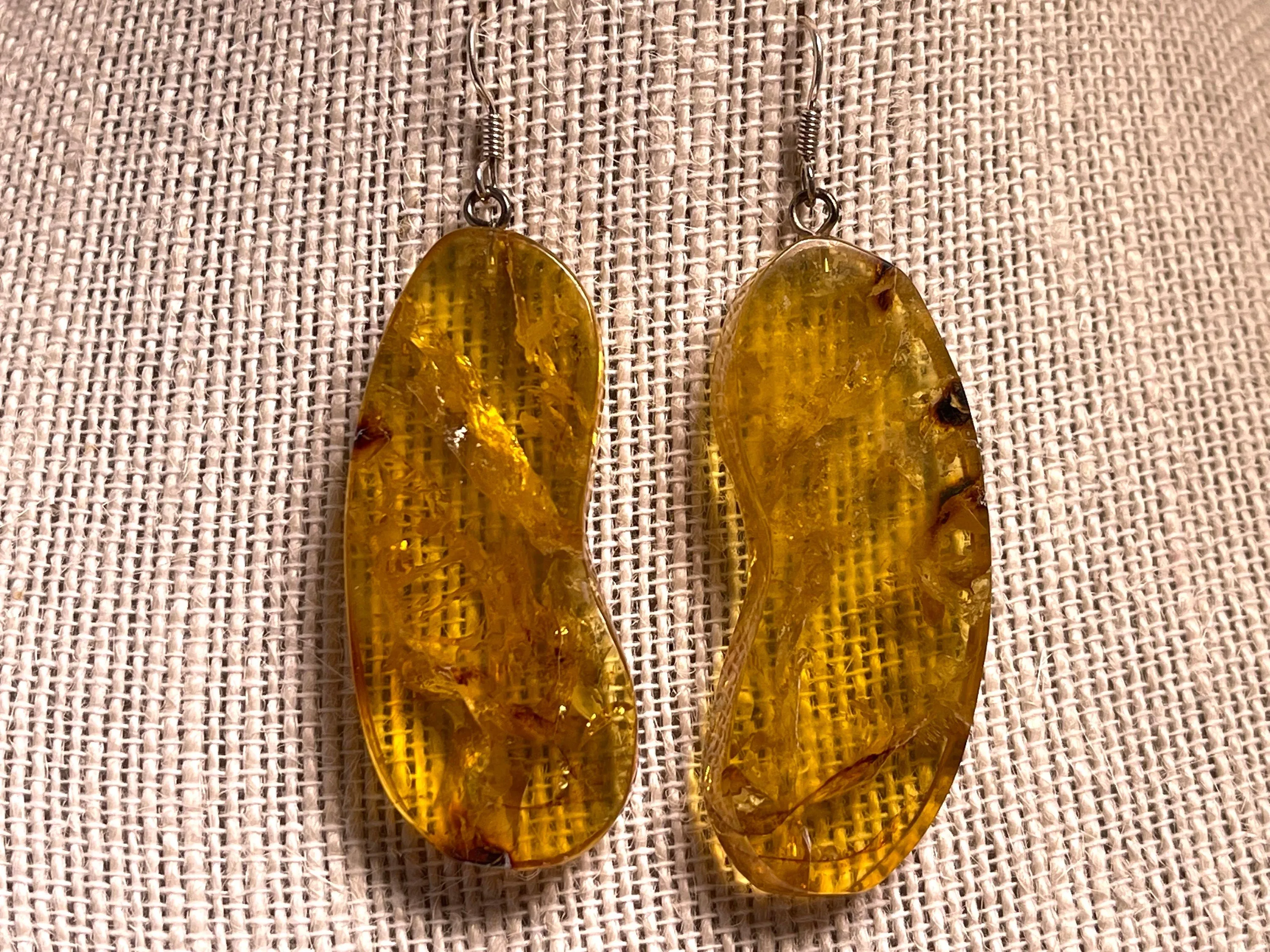 AMBER Crystal Earrings - Statement Earrings, Dangle Earrings, Handmade Jewelry, Healing Crystals and Stones, 48429