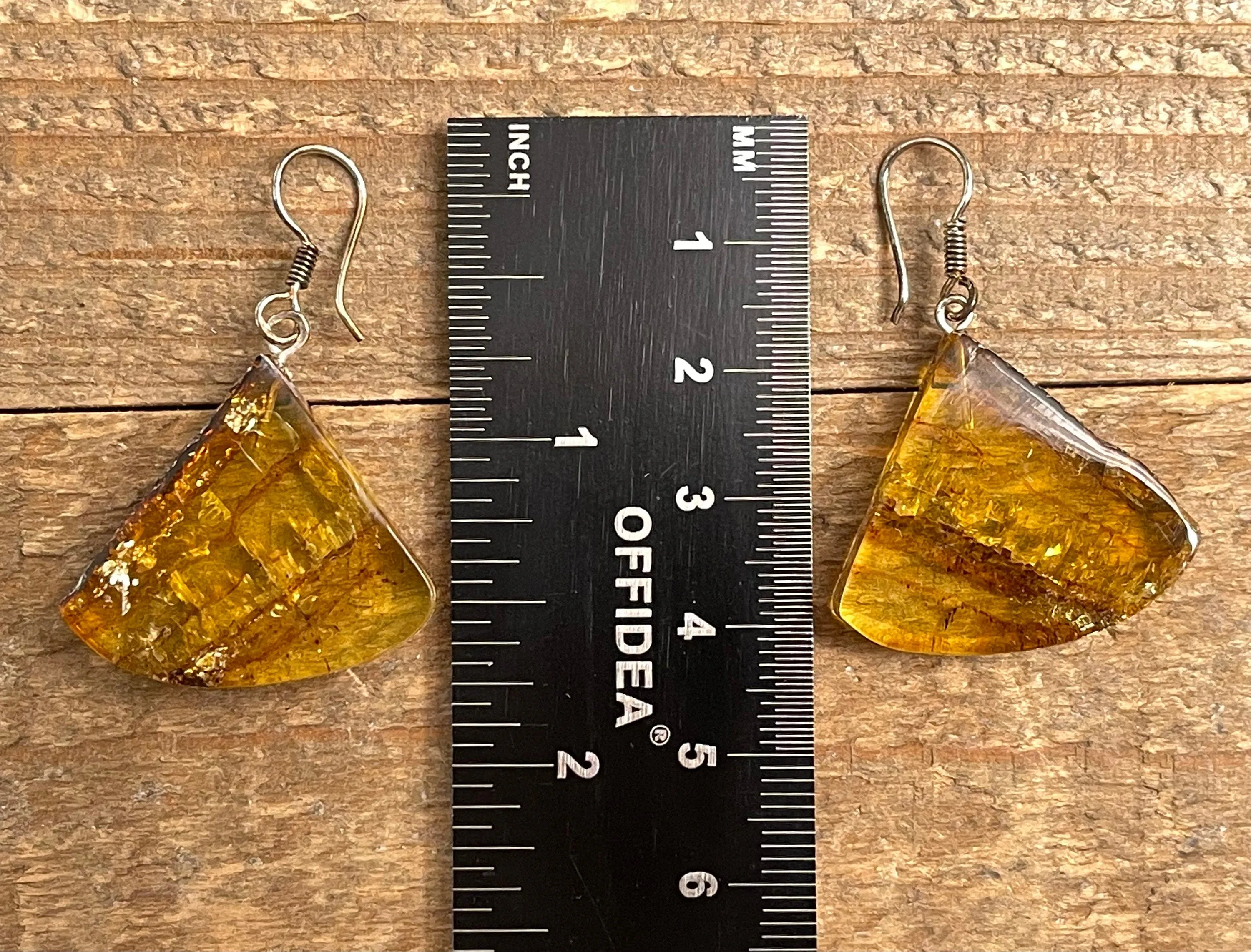 AMBER Crystal Earrings - Statement Earrings, Dangle Earrings, Handmade Jewelry, Healing Crystals and Stones, 50376