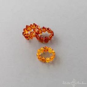 Amber ring "Honey rain"
