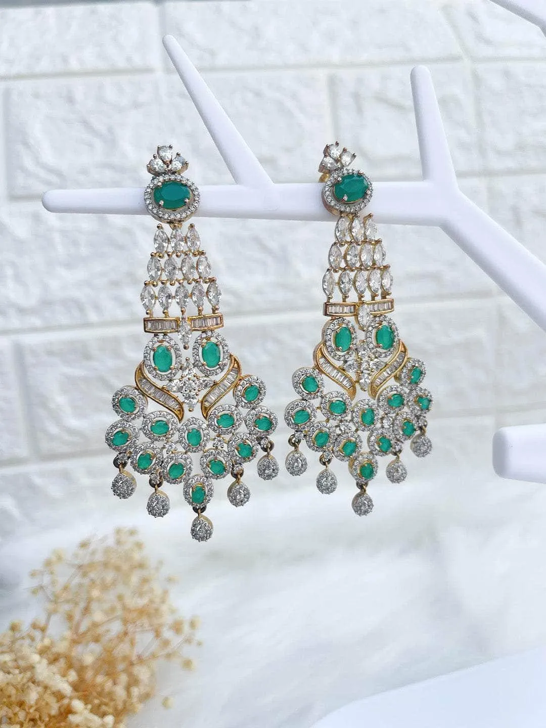 American Diamond Statement Luxury Earrings