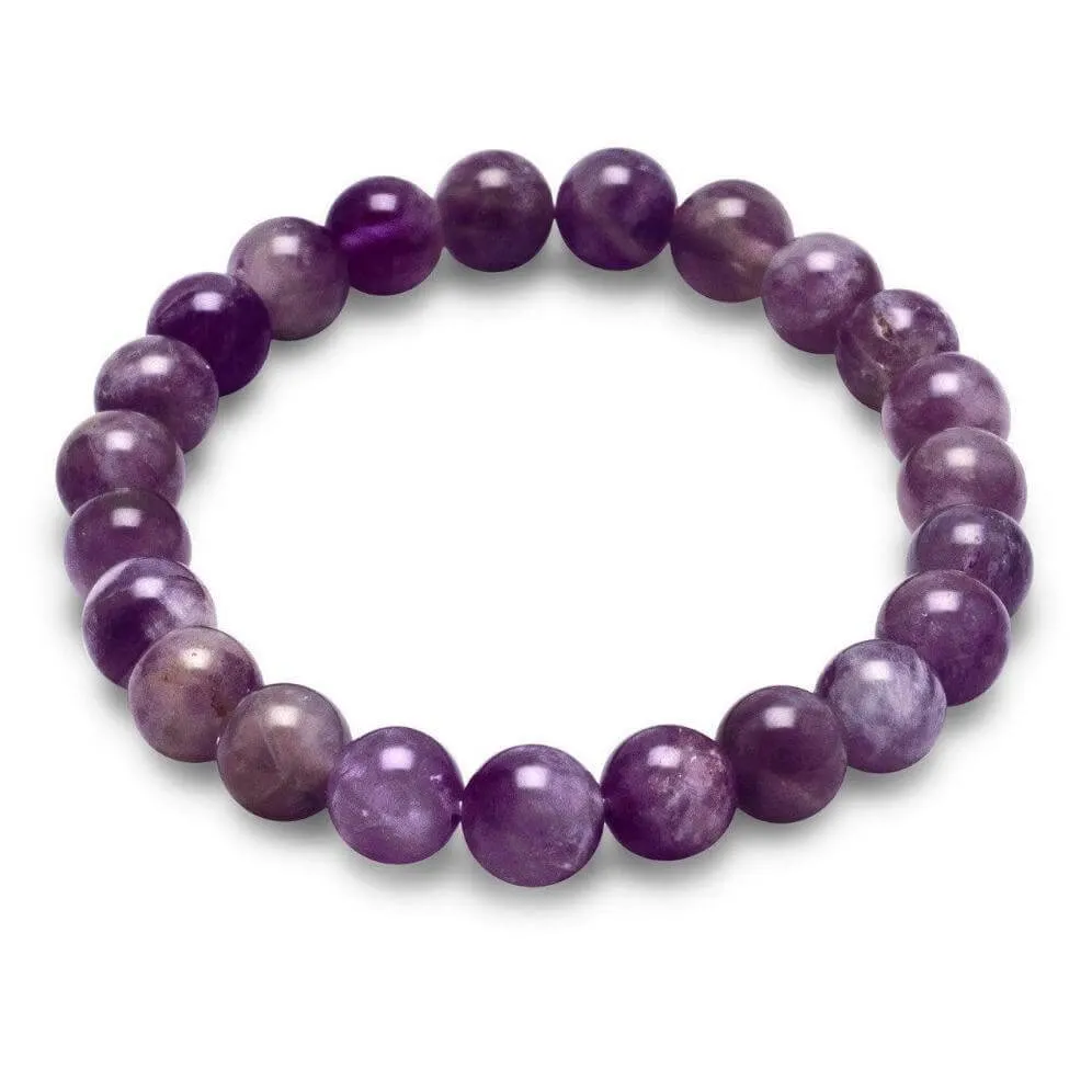 Amethyst Bead Stretch Bracelet