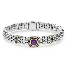 Amethyst Caviar Bracelet | 9mm