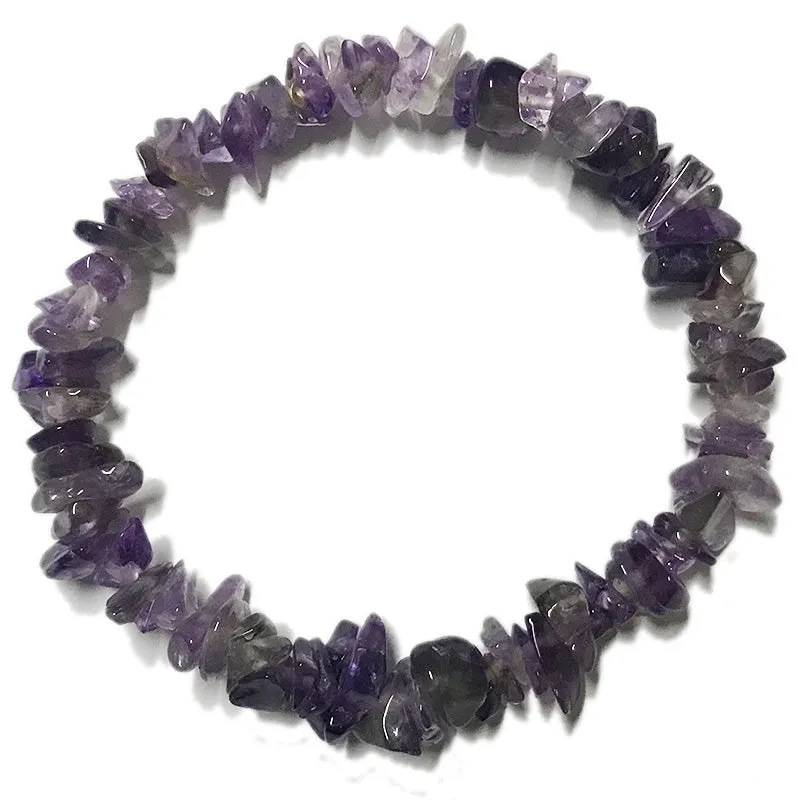 Amethyst Chip Bracelet | Real Stone for Calm & Spiritual Clarity