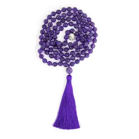 Amethyst Mala Beads Necklace - "I am Decisive"