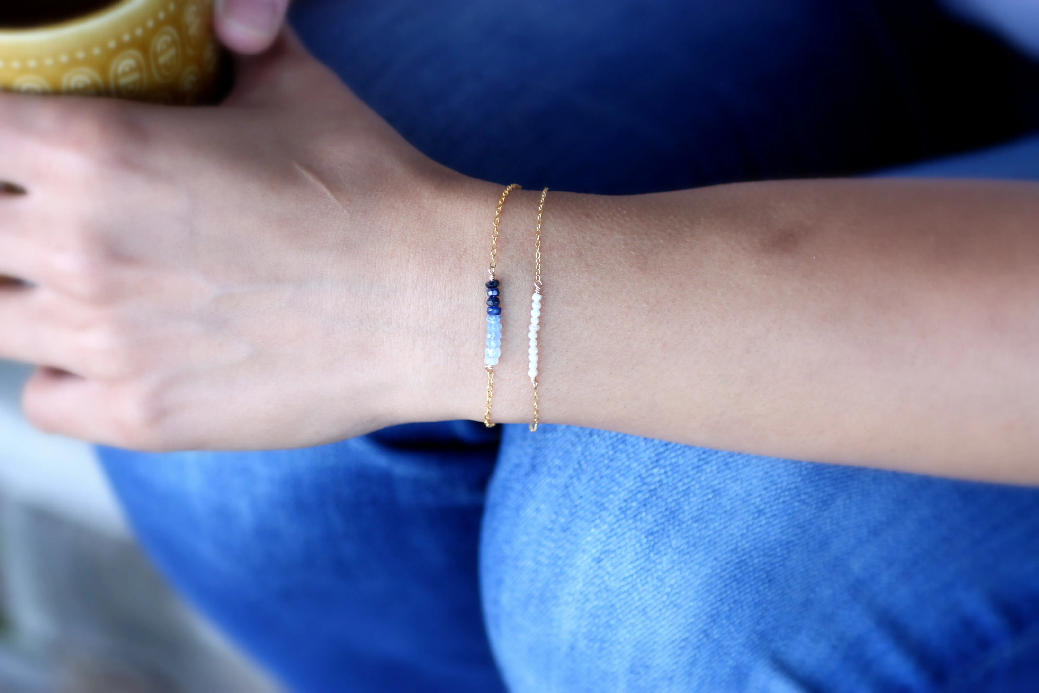 Amethyst Petite Bar Bracelet