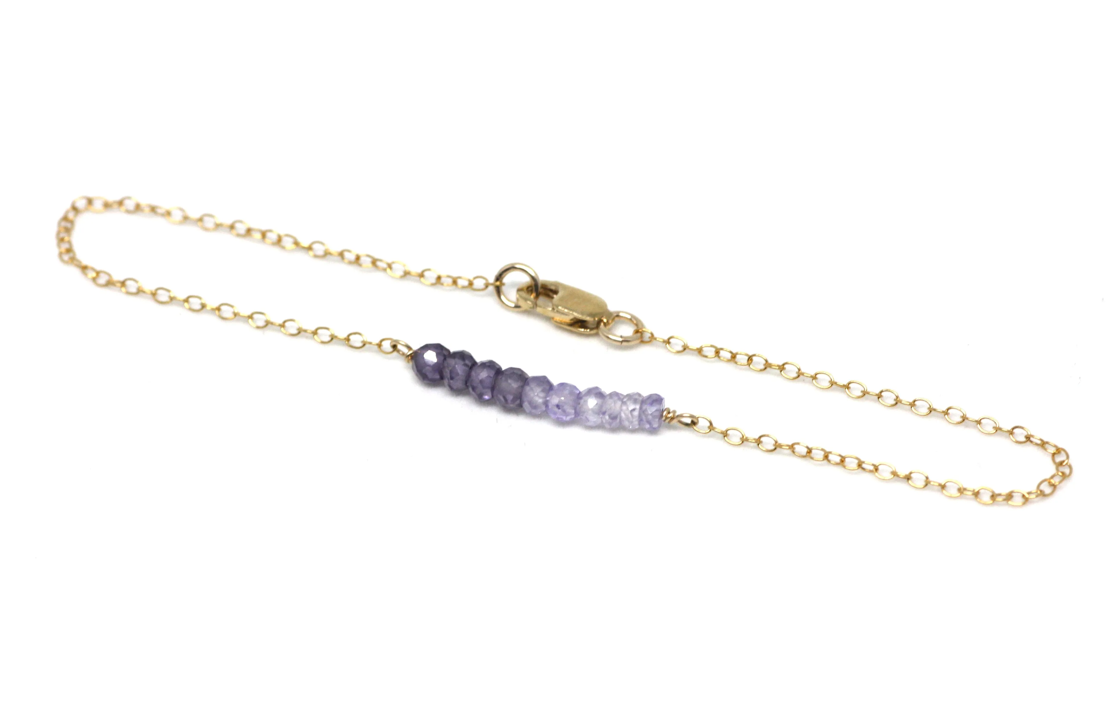 Amethyst Petite Bar Bracelet