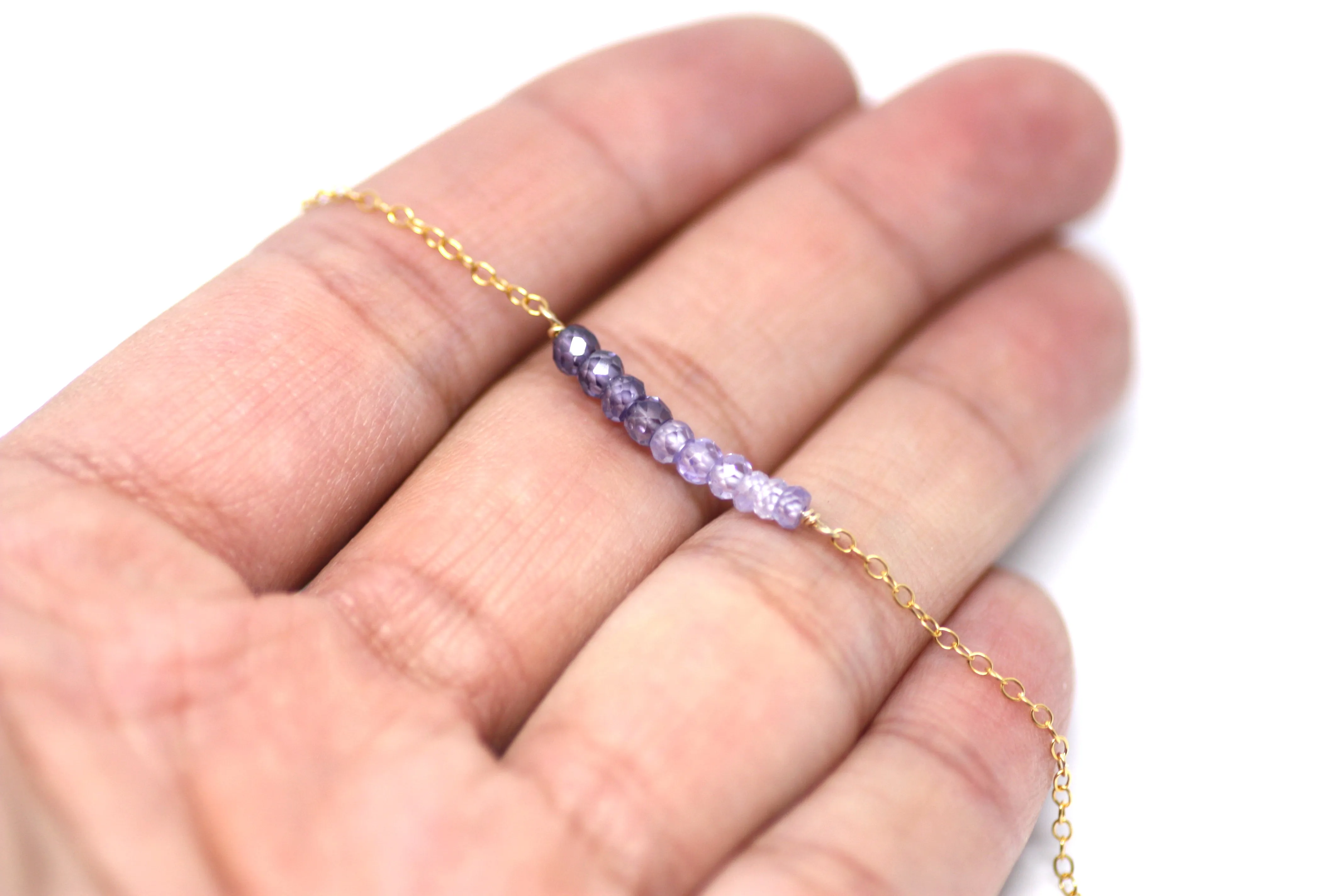 Amethyst Petite Bar Bracelet