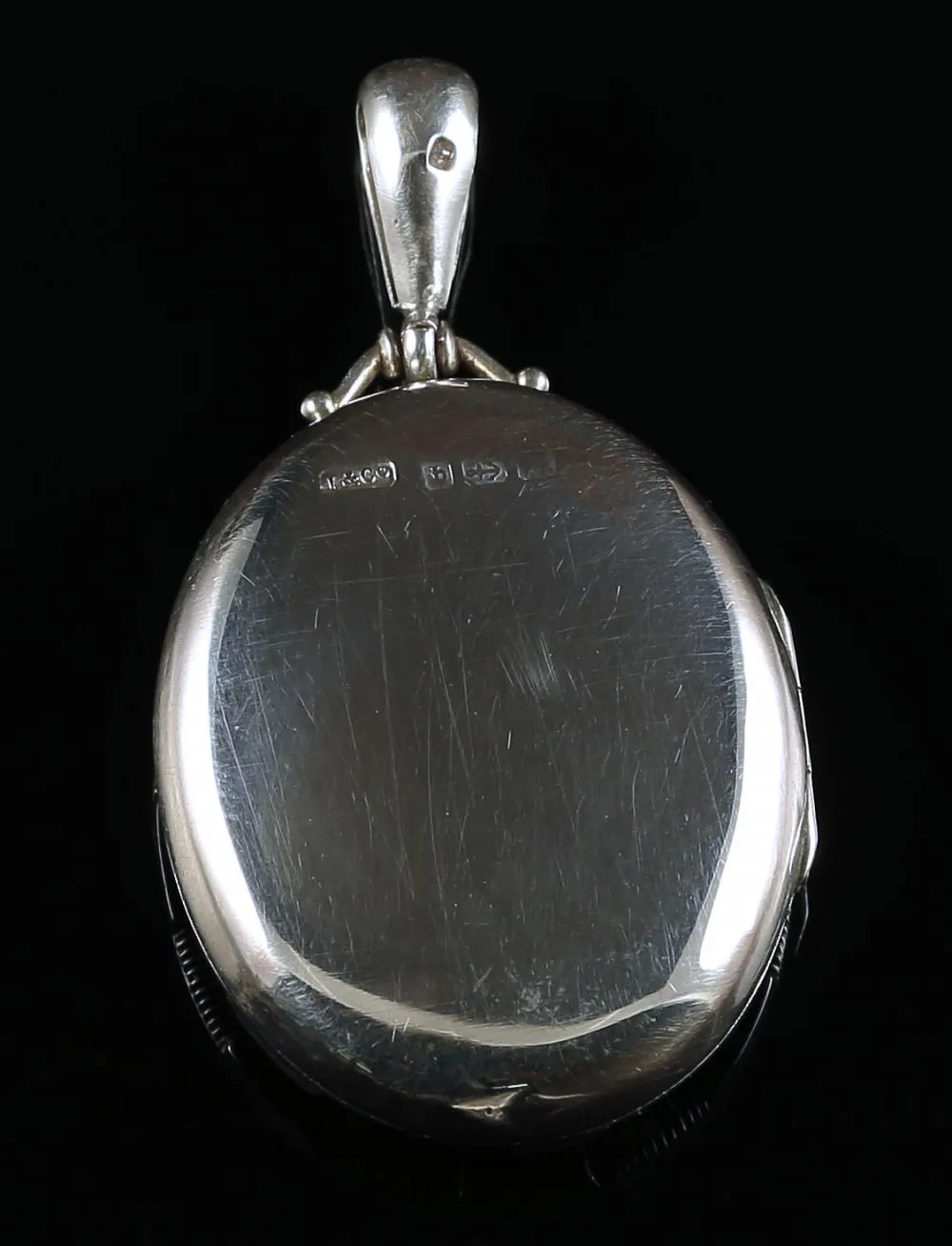 Antique Victorian Silver Gold Locket - Dated 1876