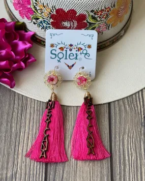 Aretes Floral Mexicana.