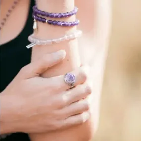 As seen in YogiApproved | Amethyst Yoga Jewelry | Peace and Balance Mudra Bracelet