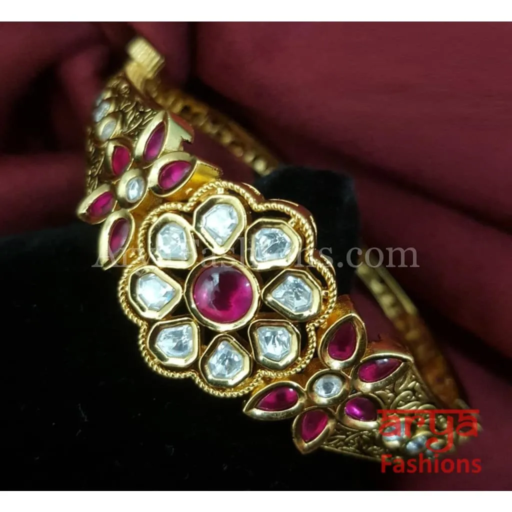 Ashiya Jadau Kundan Bracelet / Rajwadi Kundan Bracelet