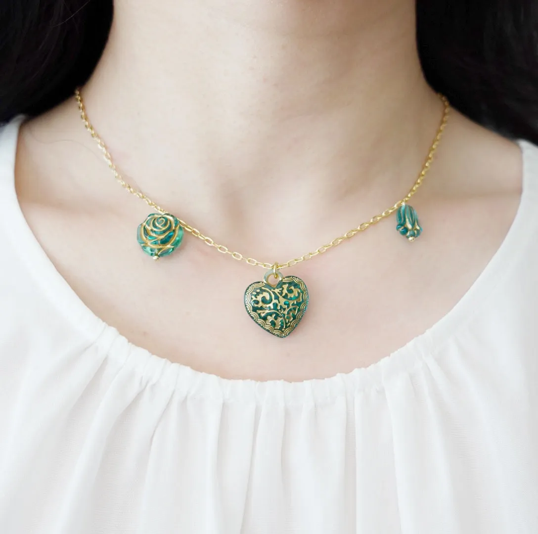 Atlantis Love Heart Locket Necklace