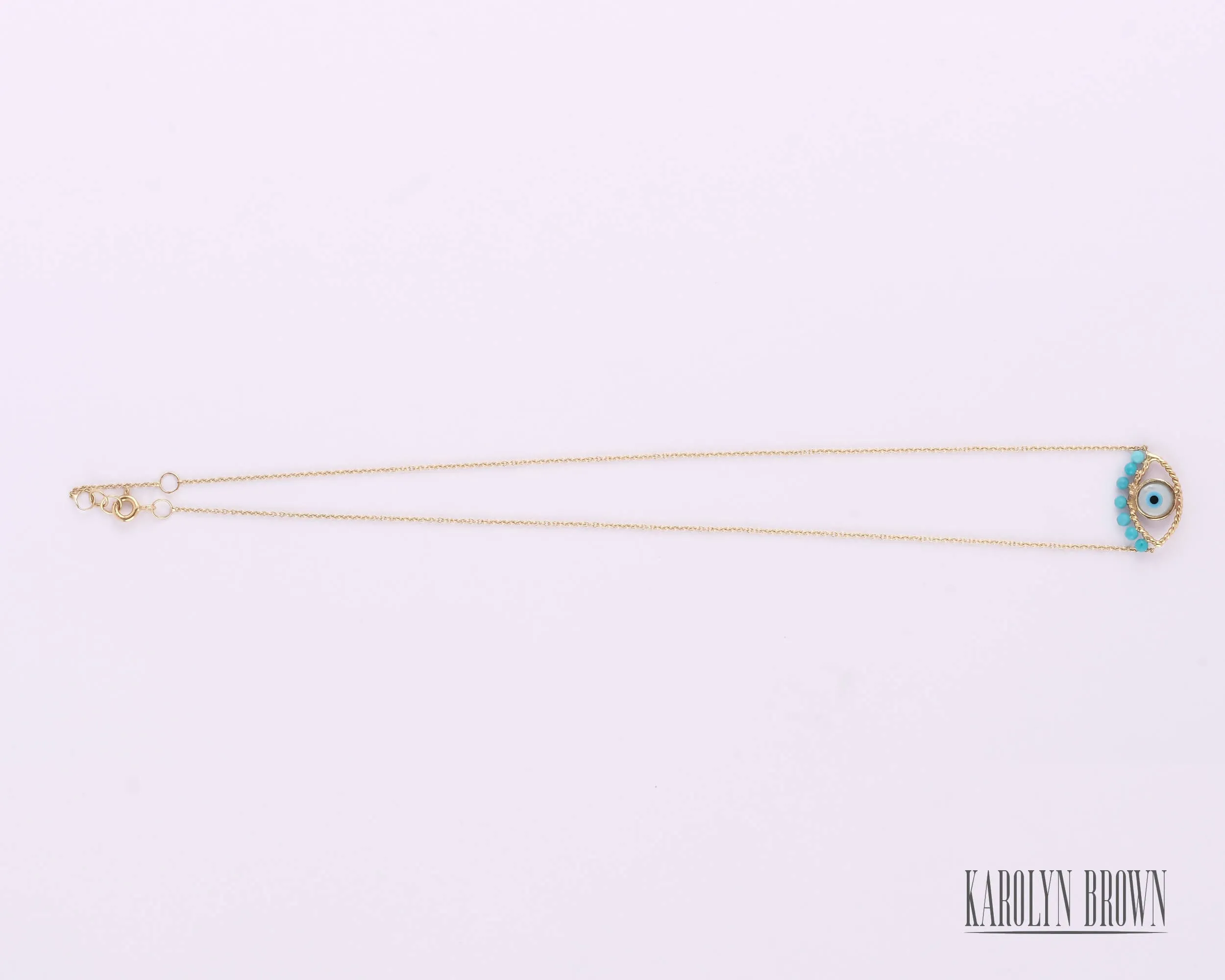 Aysha Gold Evil Eye - Karolyn Brown Jewelry