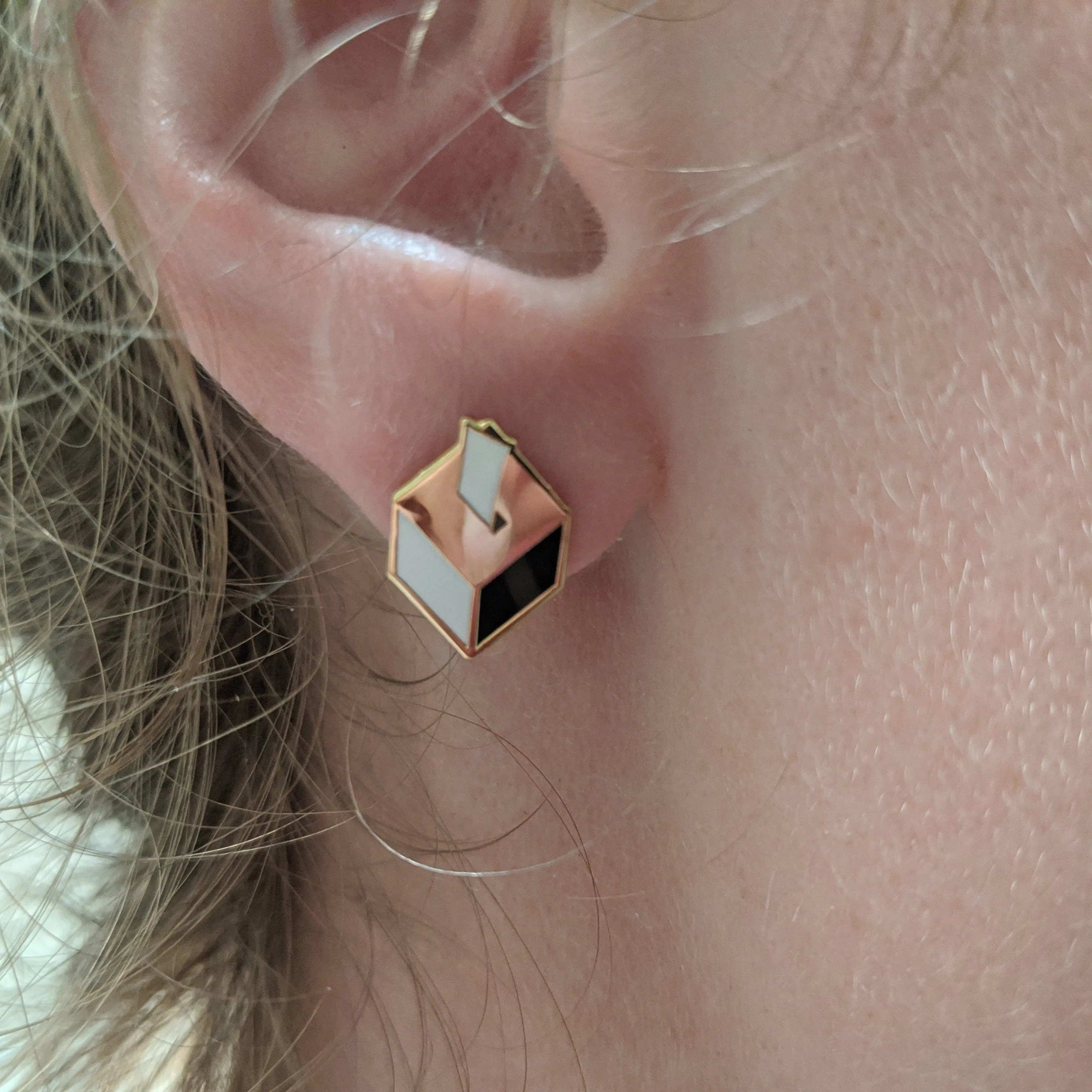 Ballot Box Stud Earrings