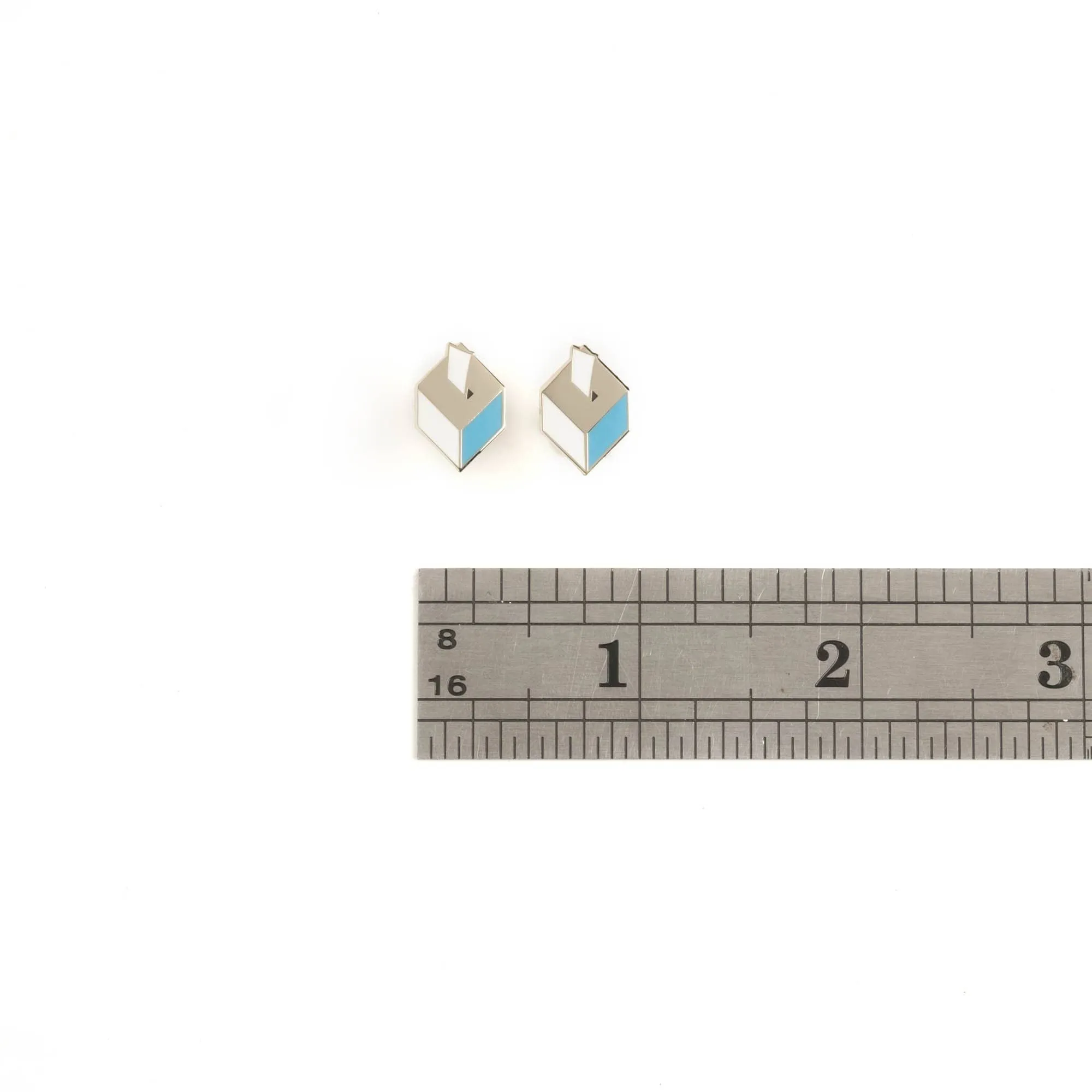 Ballot Box Stud Earrings