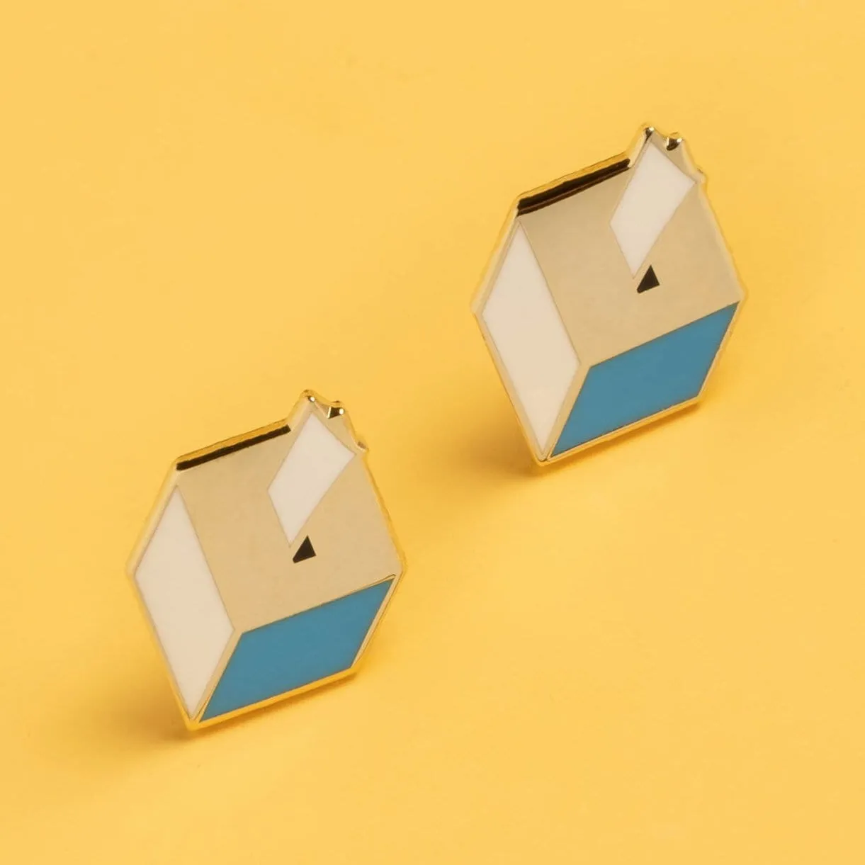 Ballot Box Stud Earrings