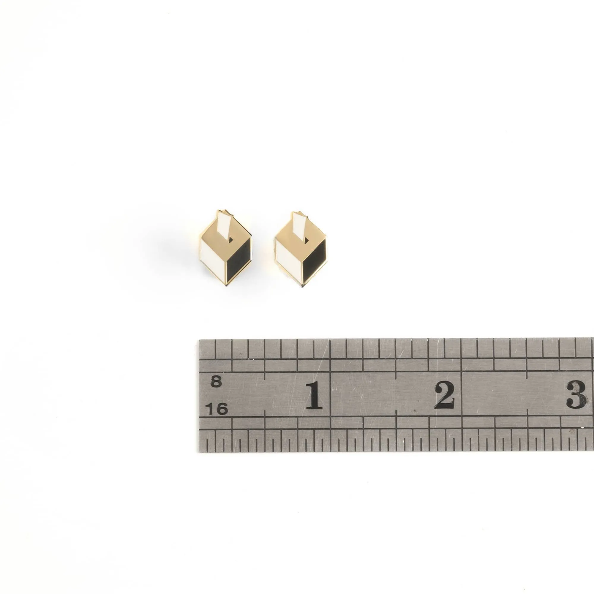 Ballot Box Stud Earrings