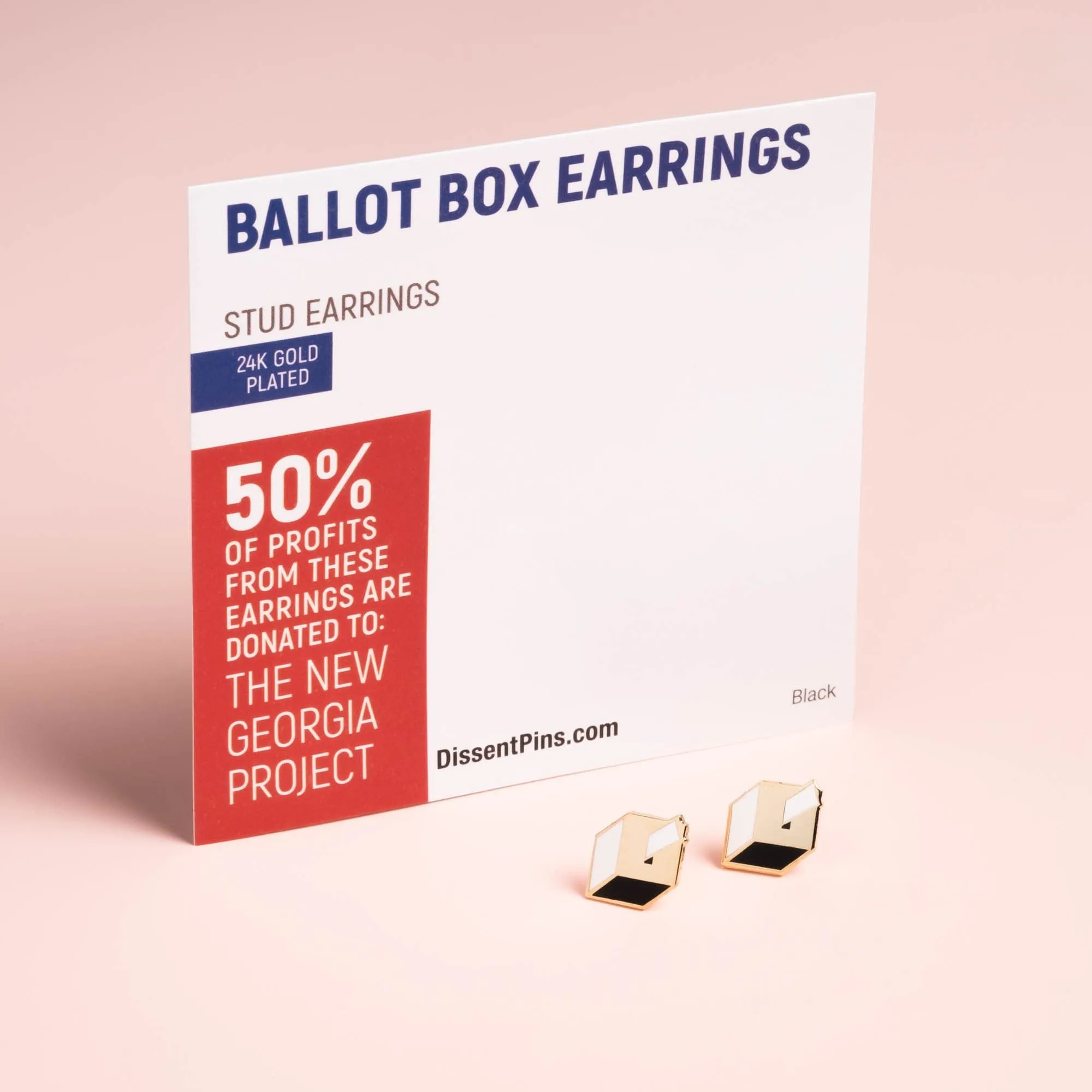 Ballot Box Stud Earrings