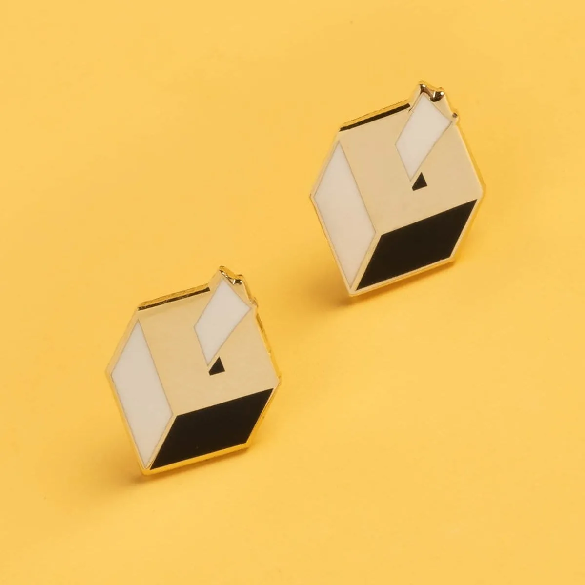 Ballot Box Stud Earrings