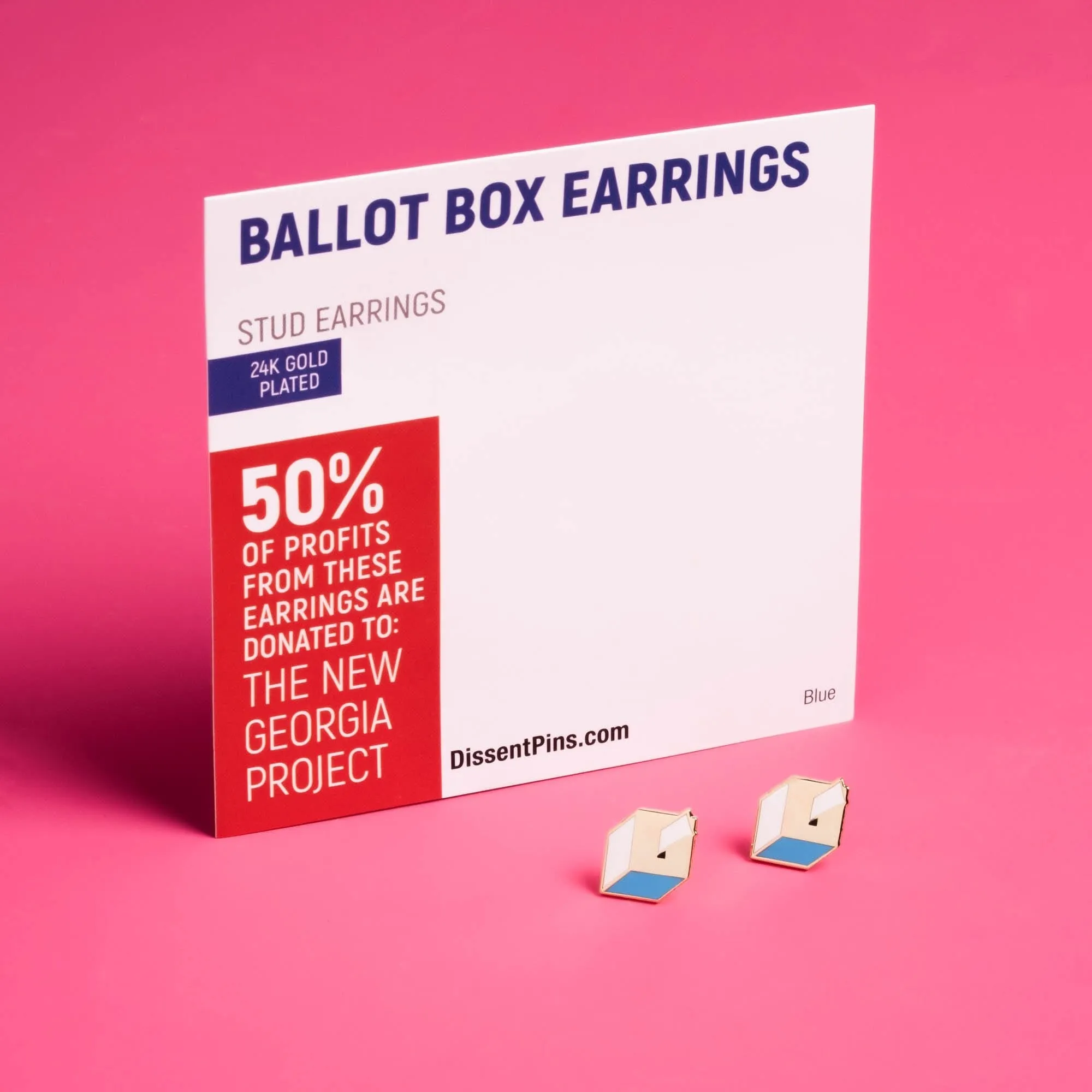 Ballot Box Stud Earrings
