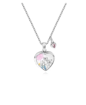 Beatrix Potter Sterling Silver Peter Rabbit Cubic Zirconia Heart Locket Necklace
