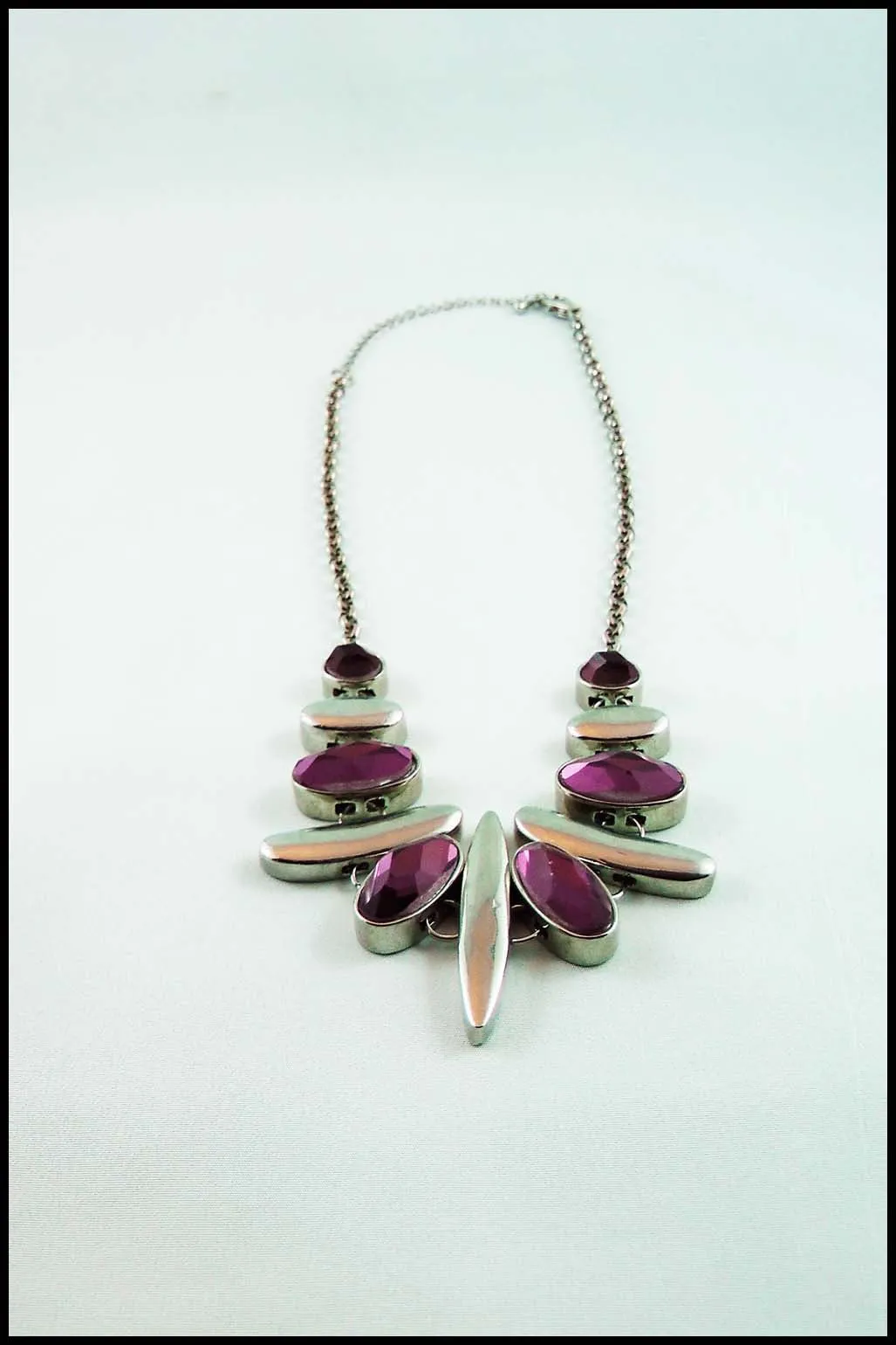 Beveled Faux Stone Necklace