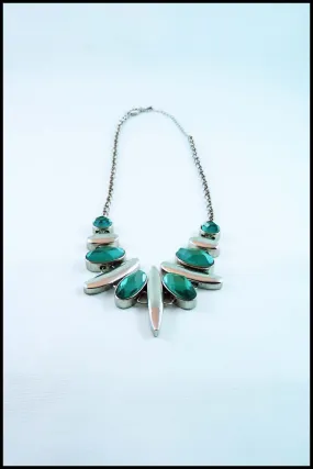 Beveled Faux Stone Necklace